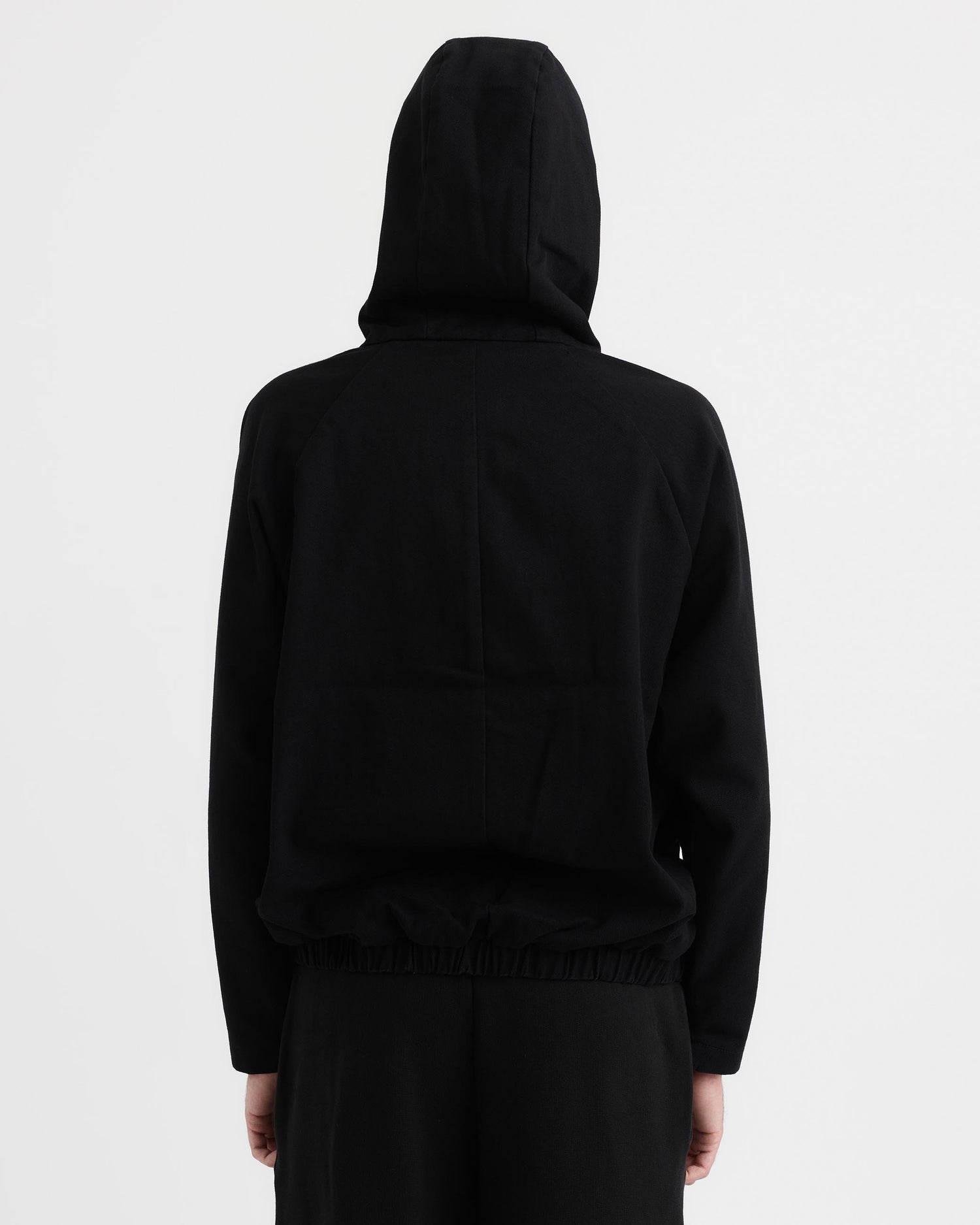 Raglan Sleeve Hooded Zip Jacket