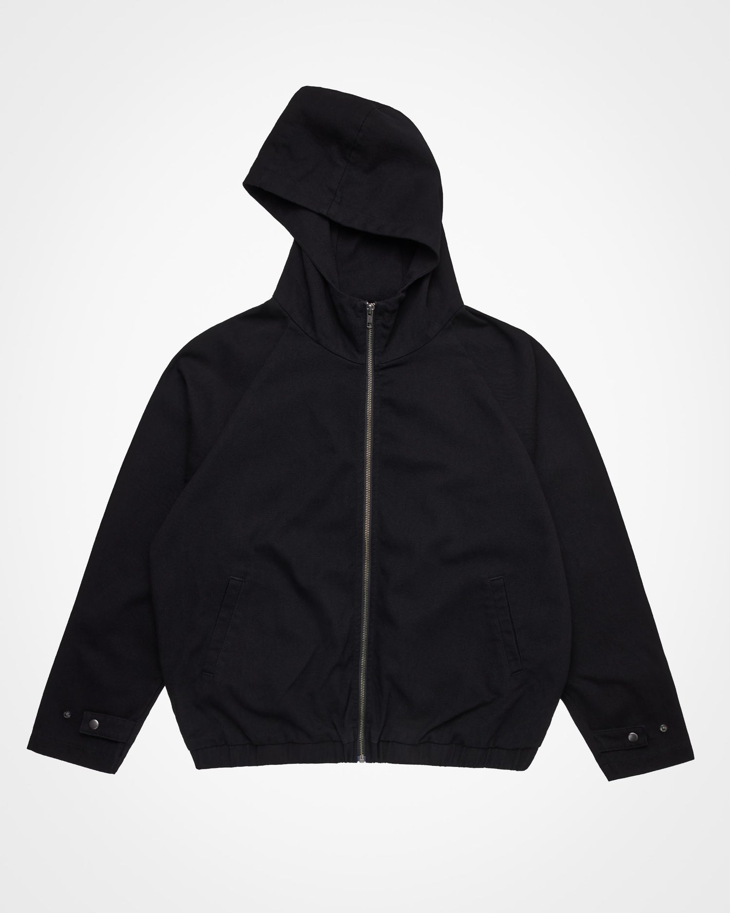 Raglan Sleeve Hooded Zip Jacket