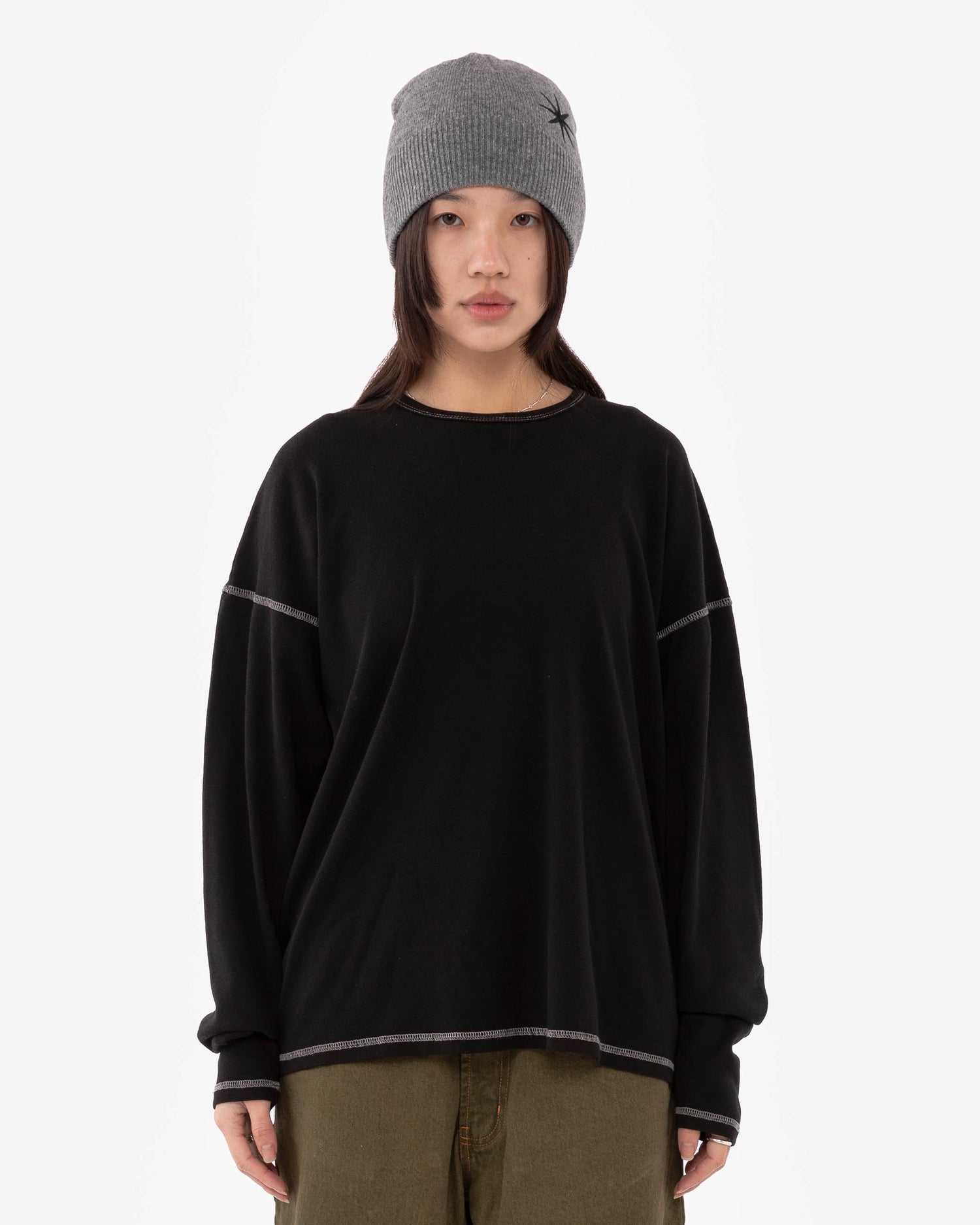 Lambswool Toque Beanie - Grey