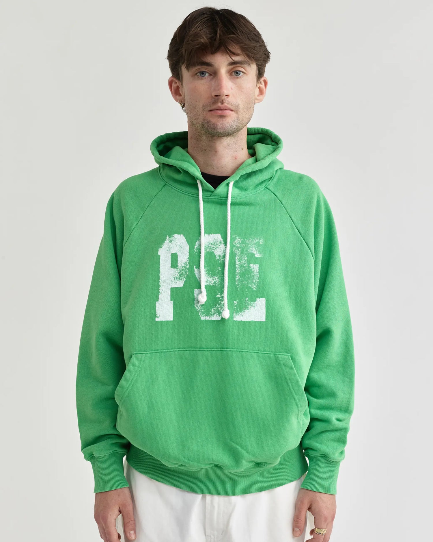 Raglan Drawstring Hoodie - Vintage Green