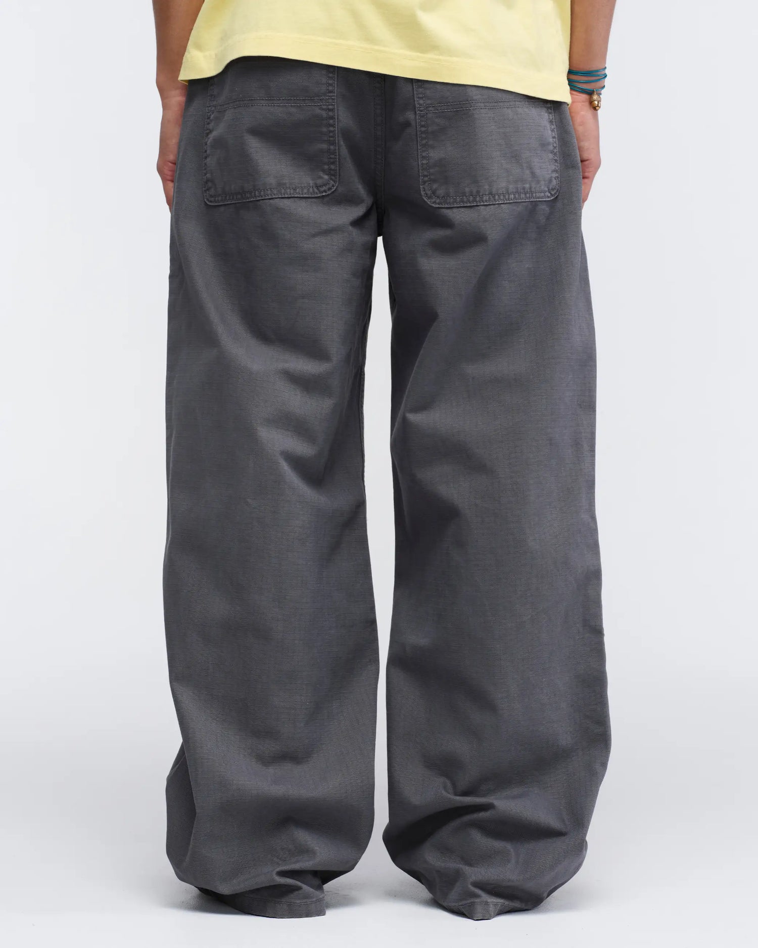 Loose Cut Ripstop Carpenter Pant - Washed Grey