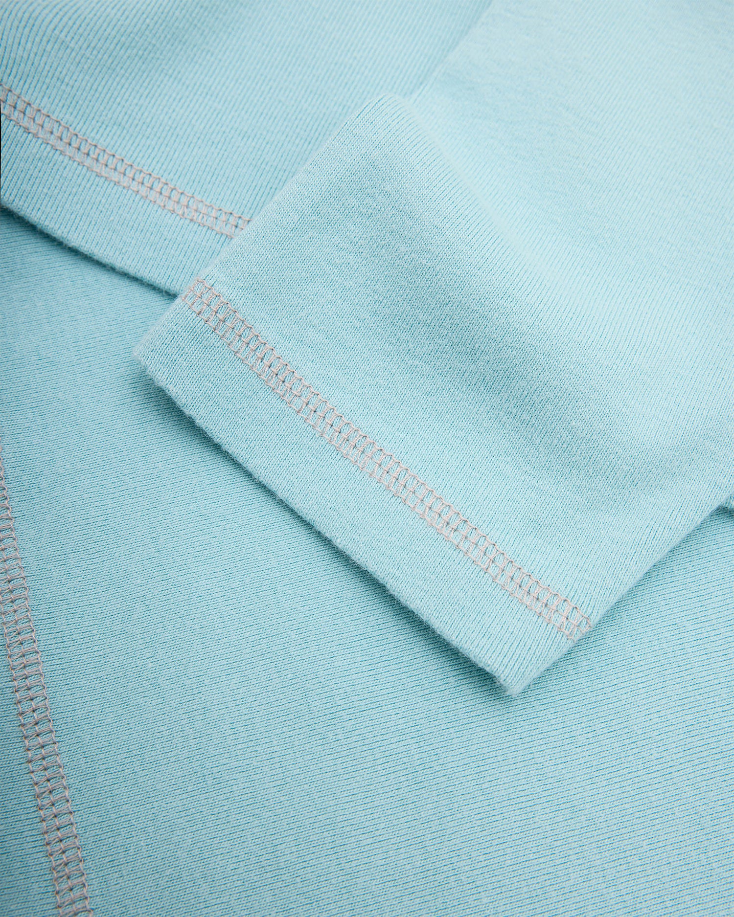 Heavy Rib Knit LS Tee - Topaz
