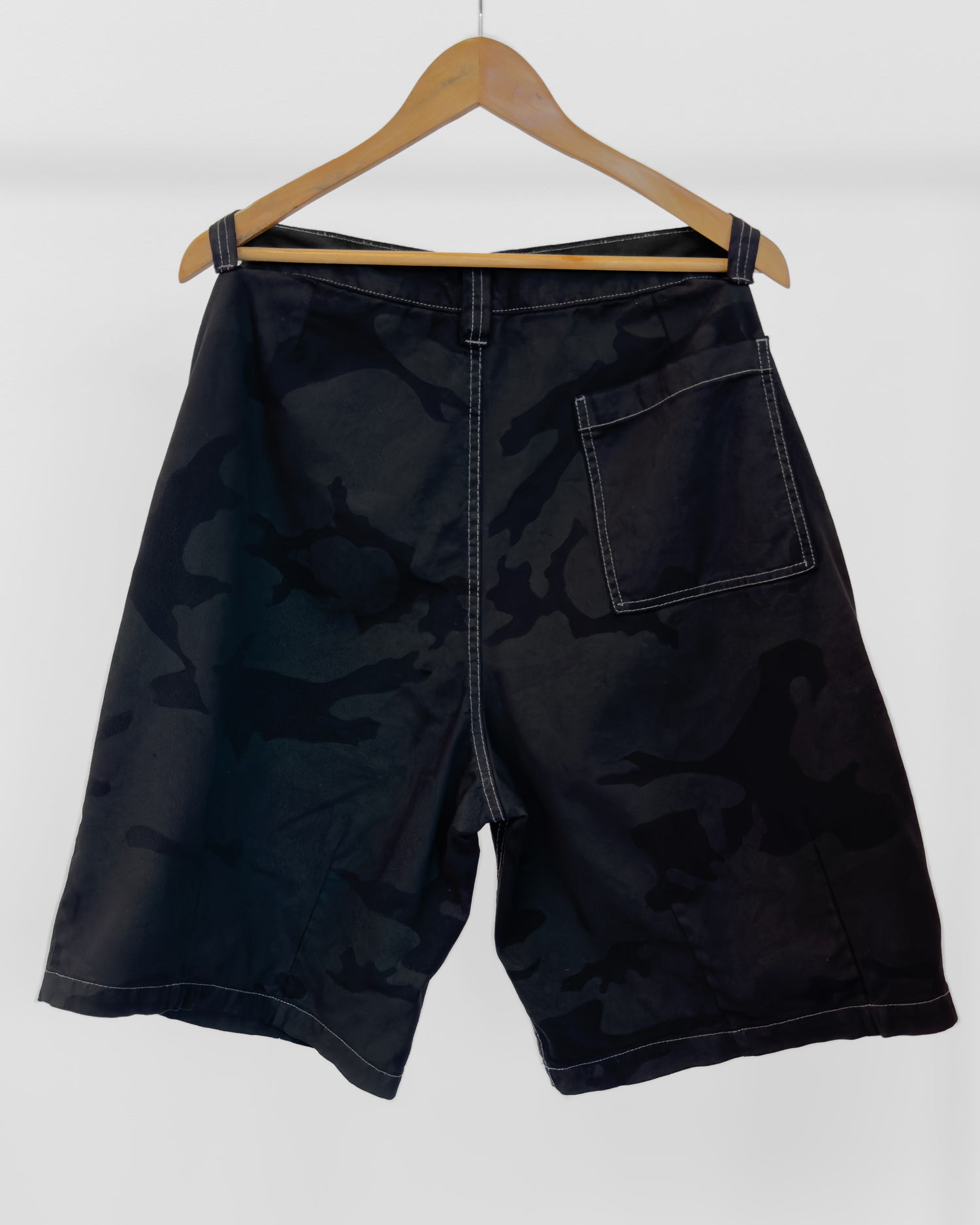 Pleated Balloon Shorts - Overdyed Camo