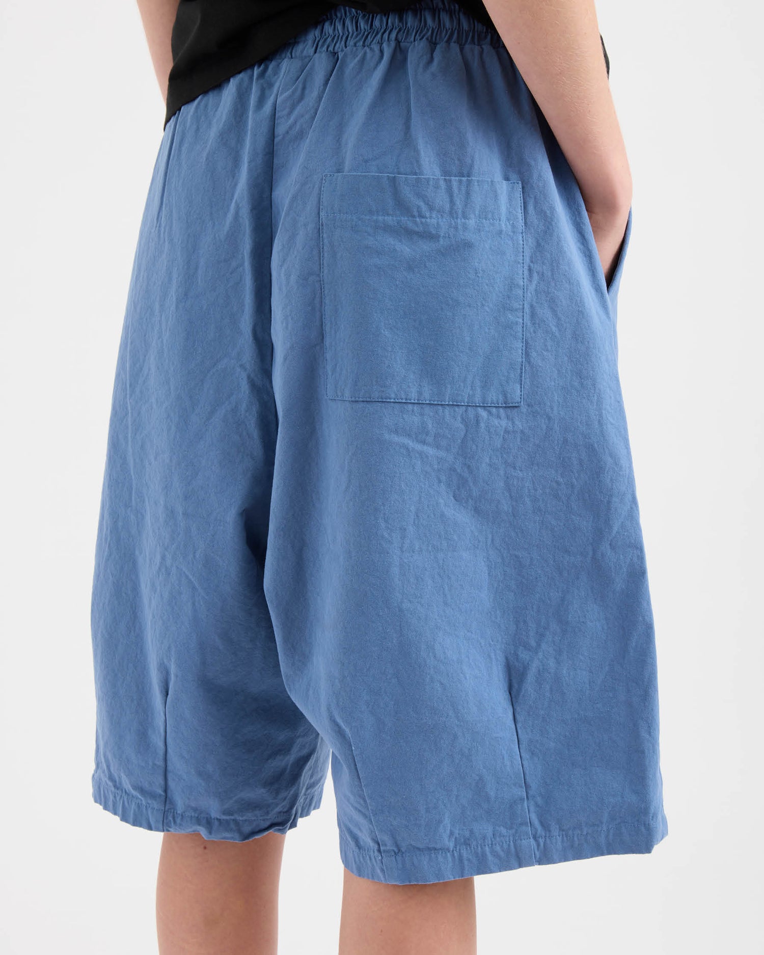 Elasticated Cotton Shorts - Washed Pond