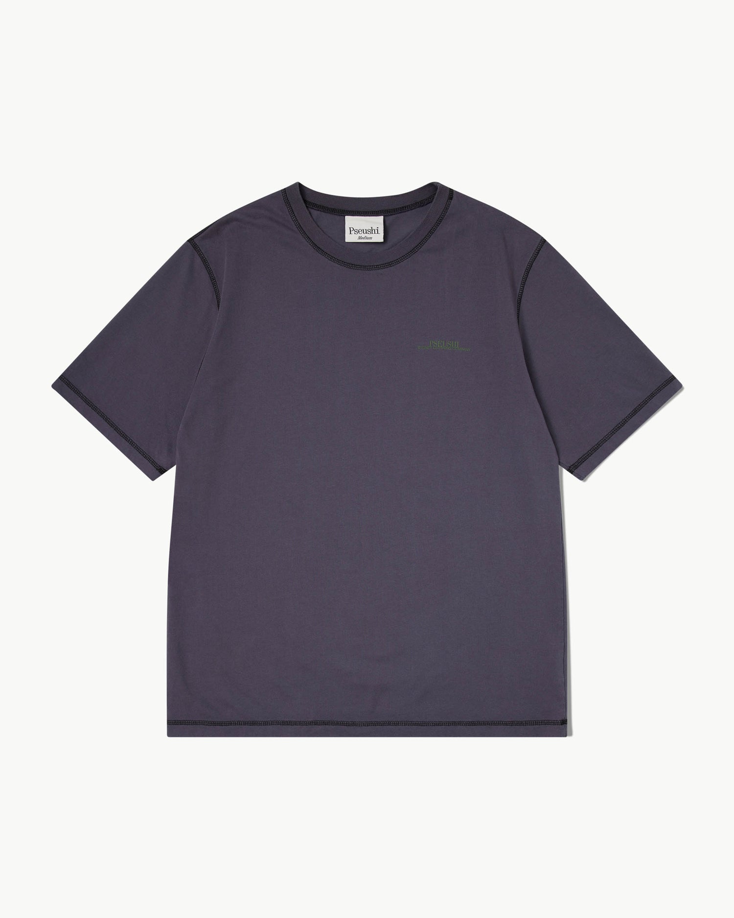 Contrast Stitch Tee - Blackcurrant