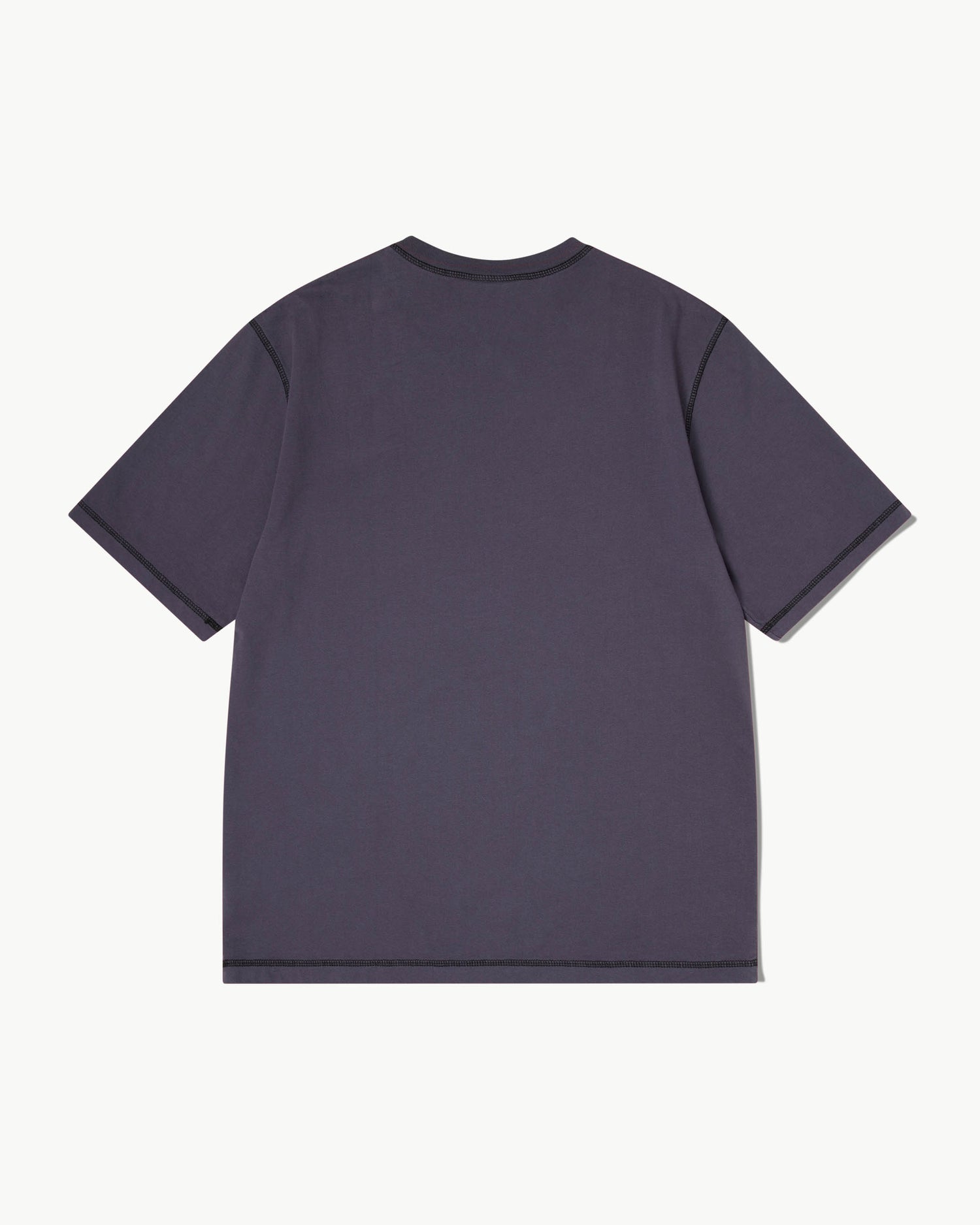 Contrast Stitch Tee - Blackcurrant