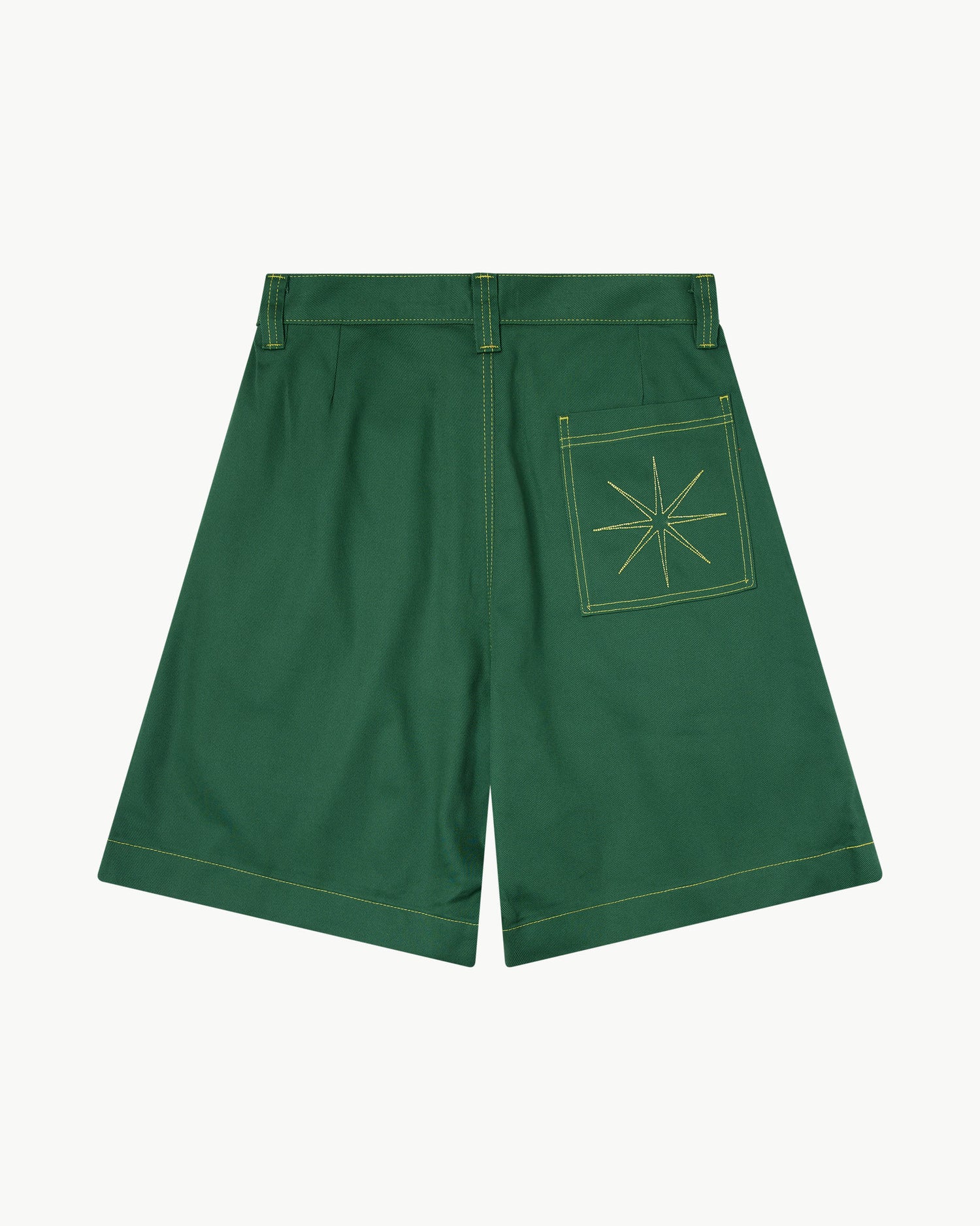 Pleated Oversized Shorts - Green