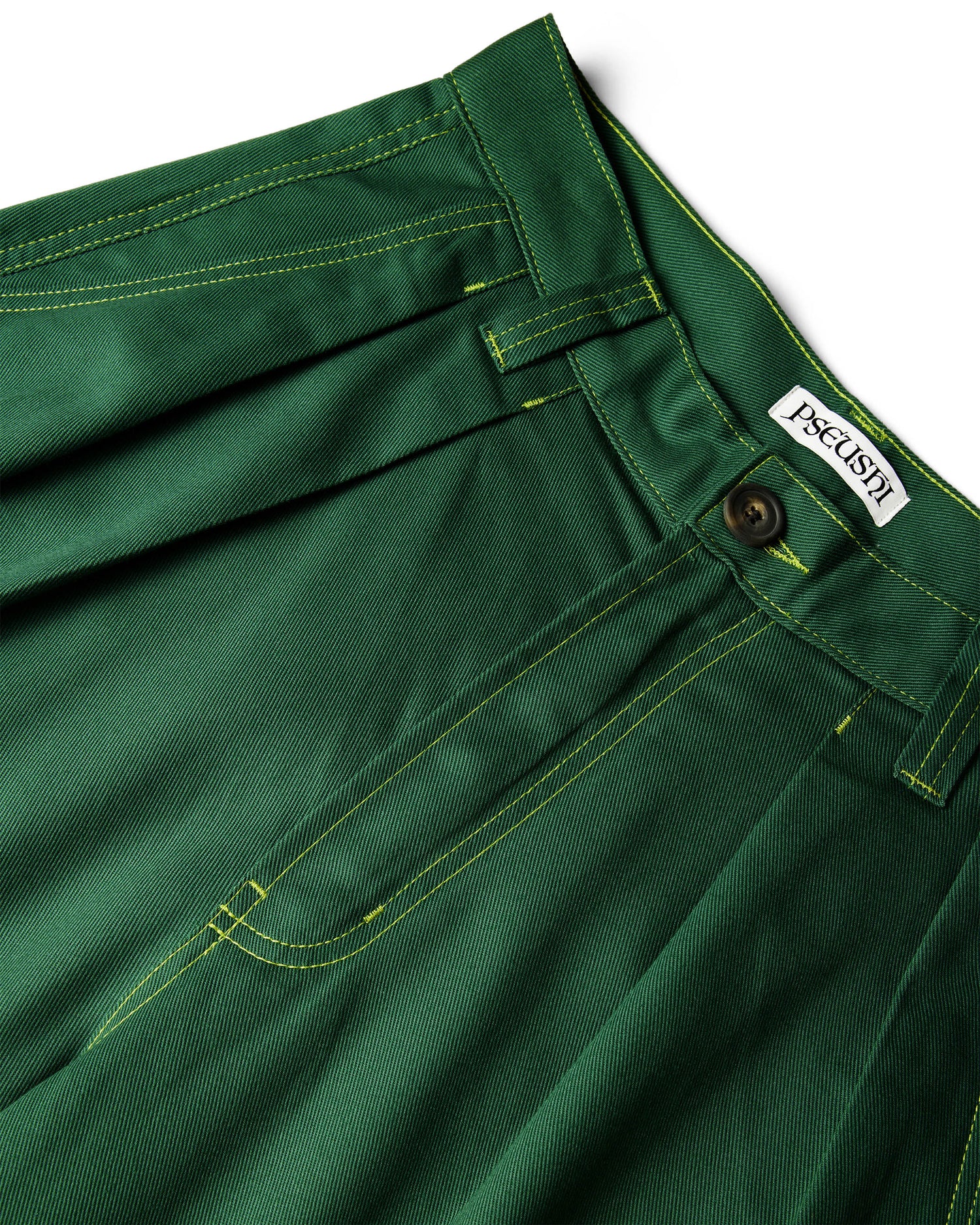 Pleated Oversized Shorts - Green