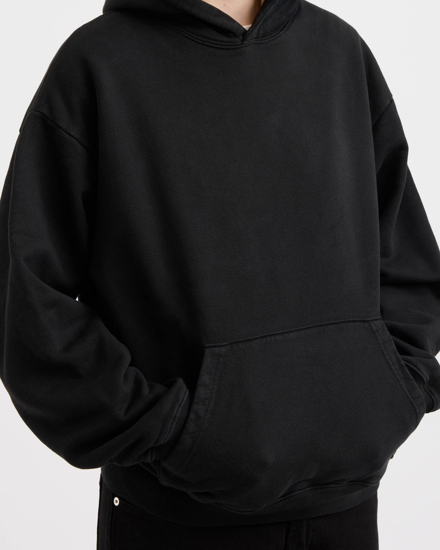 Garment Dyed Hoodie - Black