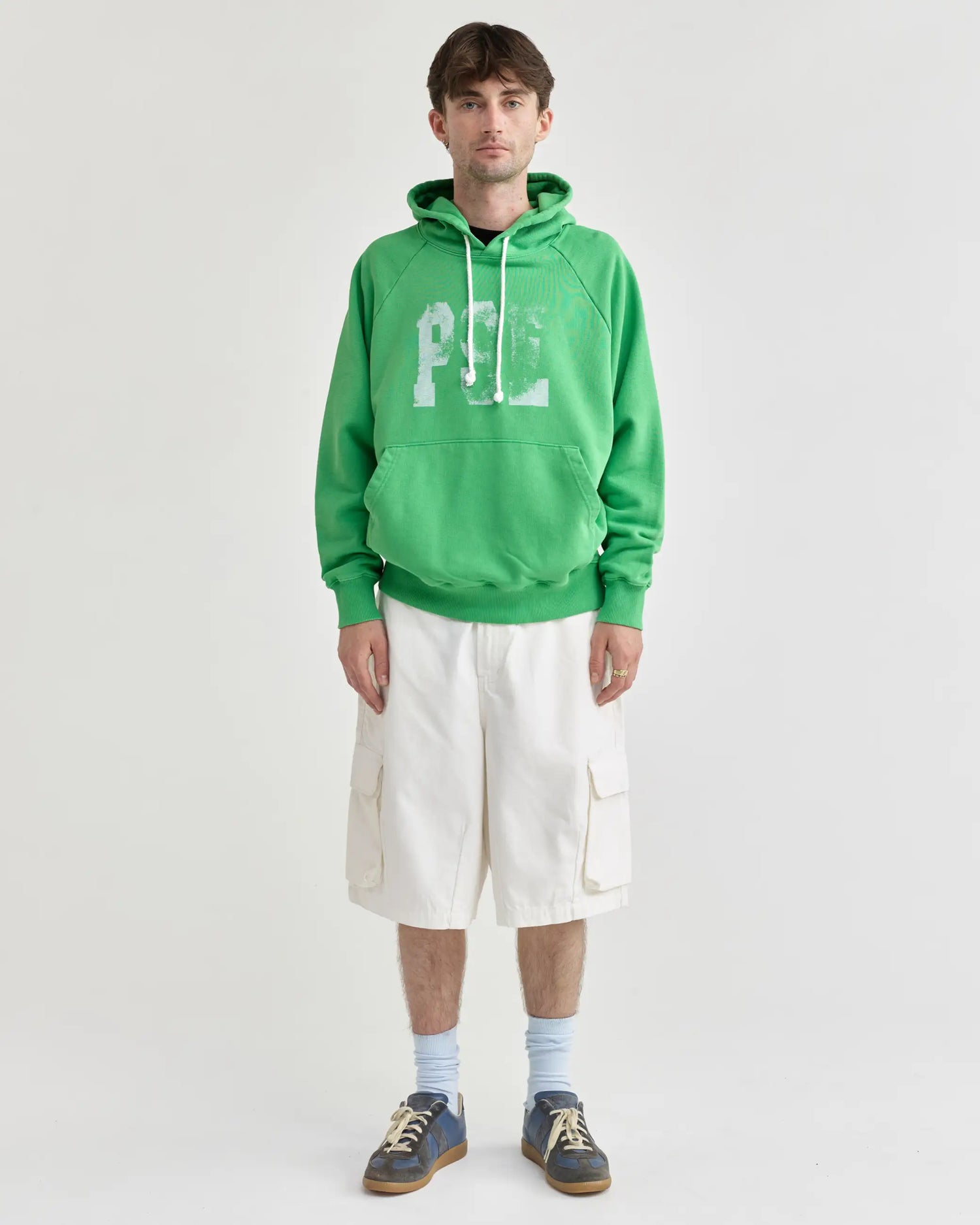 Raglan Drawstring Hoodie - Vintage Green