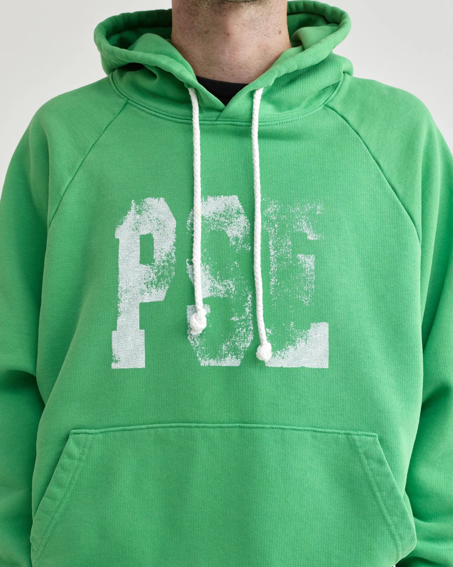 Raglan Drawstring Hoodie - Vintage Green