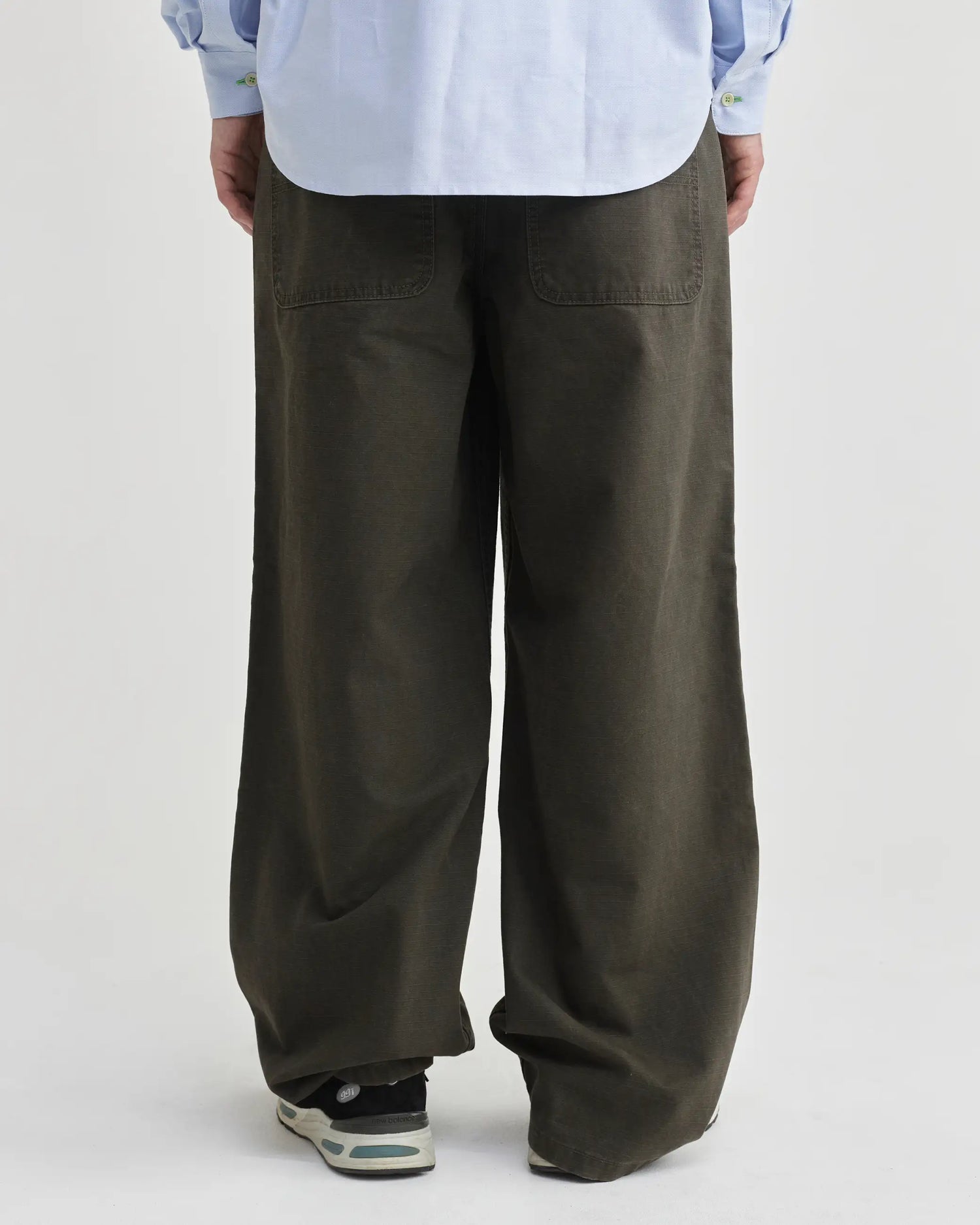 Loose Cut Ripstop Carpenter Pant - Washed Khaki