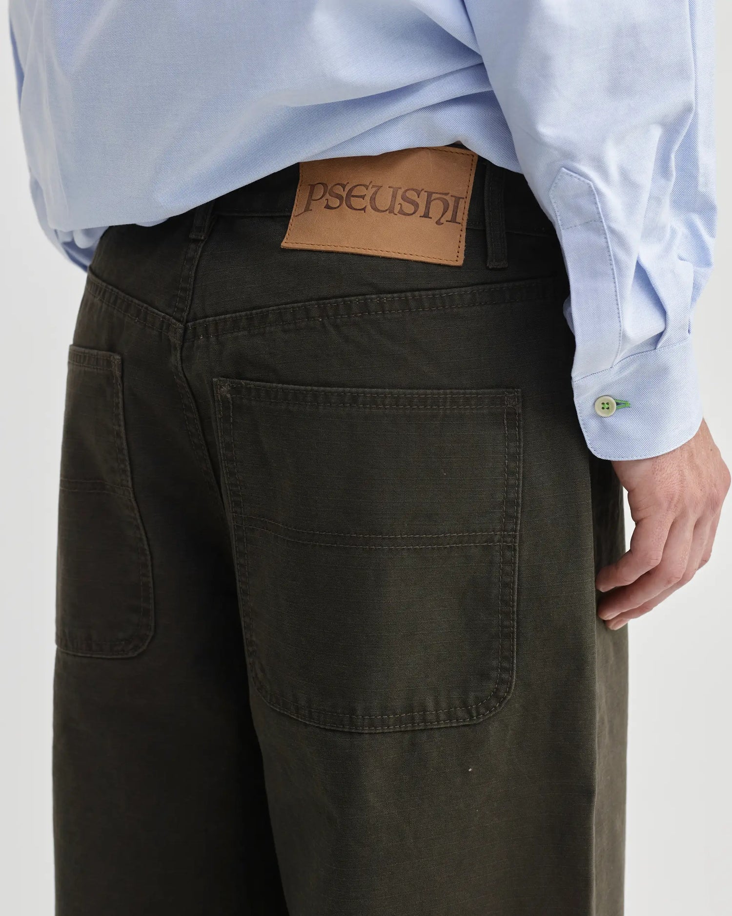 Loose Cut Ripstop Carpenter Pant - Washed Khaki