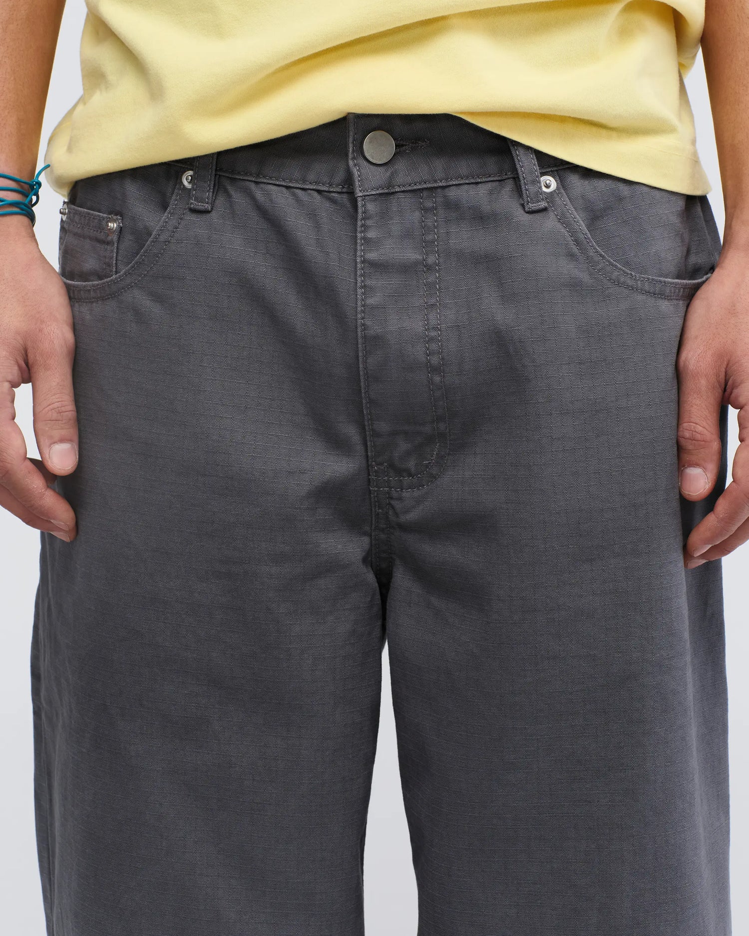 Loose Cut Ripstop Carpenter Pant - Washed Grey