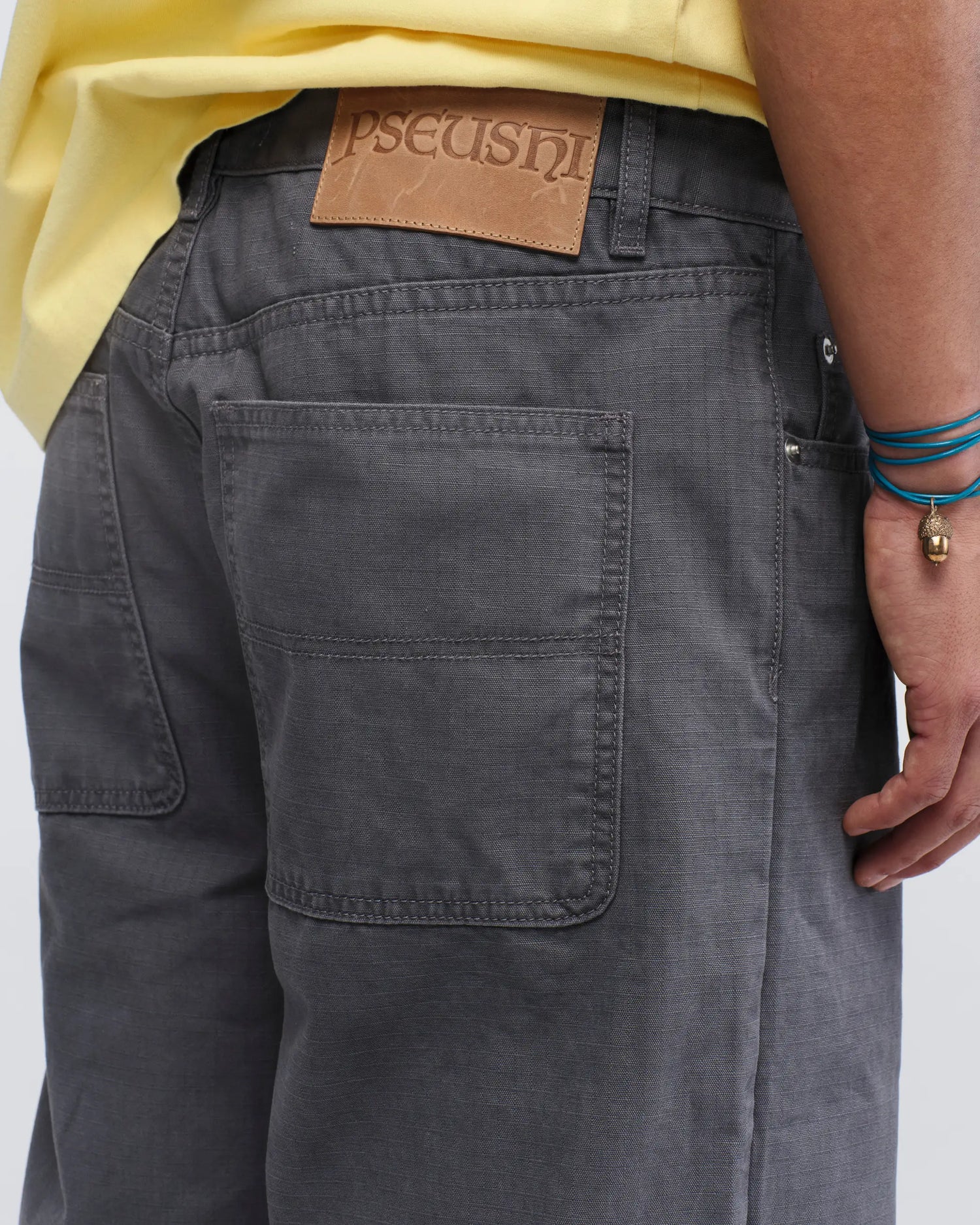 Loose Cut Ripstop Carpenter Pant - Washed Grey