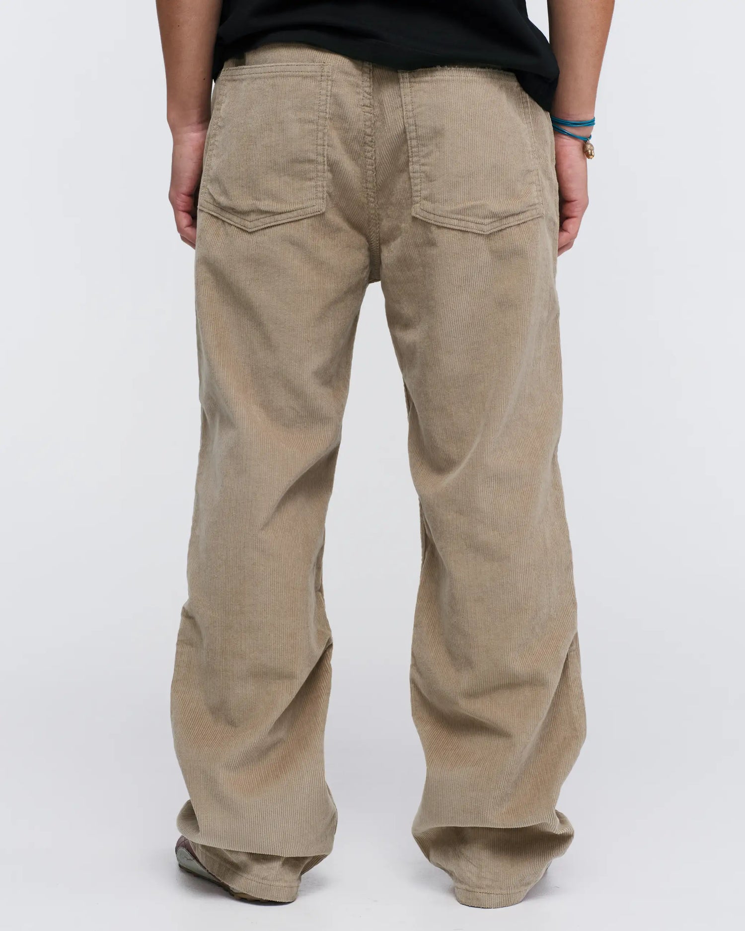 Standard Cut Corduroy Jeans - Washed Beige