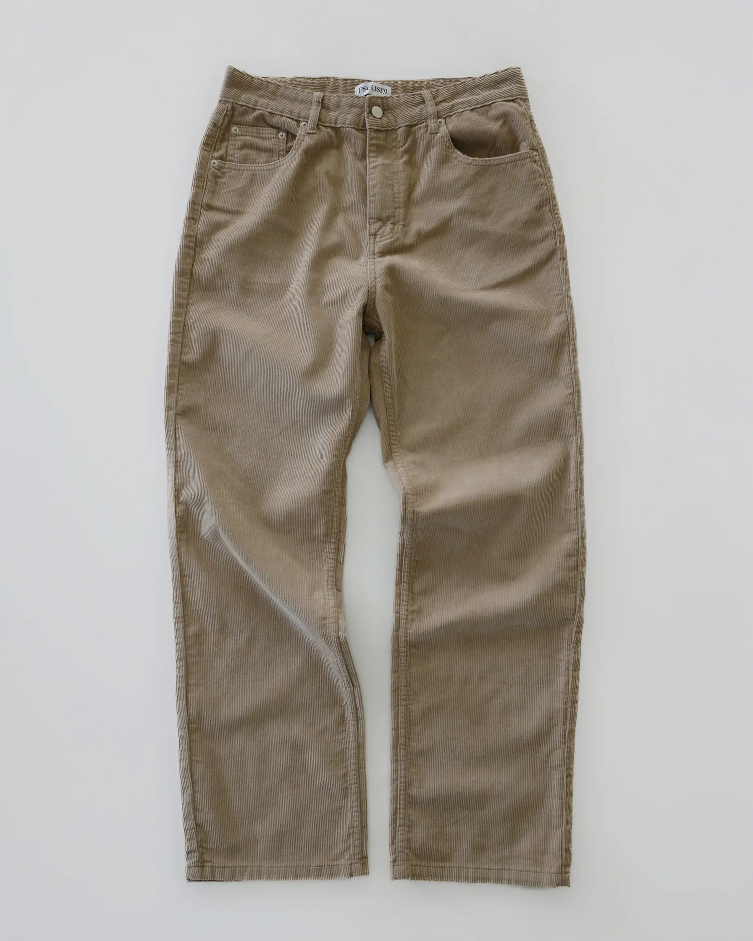 Standard Cut Corduroy Jeans - Washed Beige