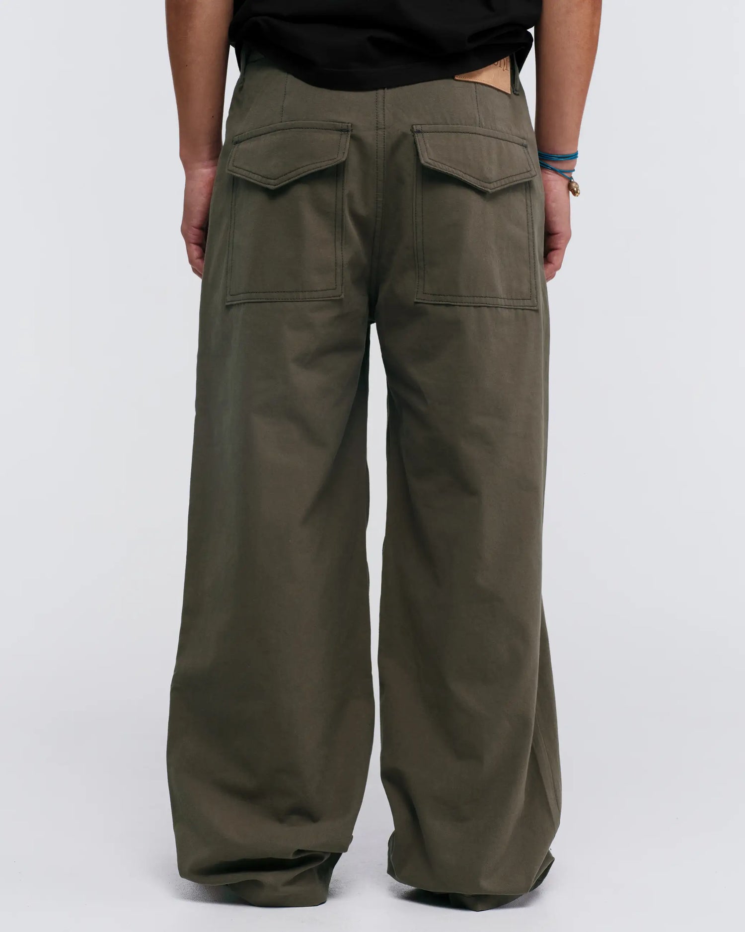 Loose Cut Canvas Fatigue Pant - Washed Bark