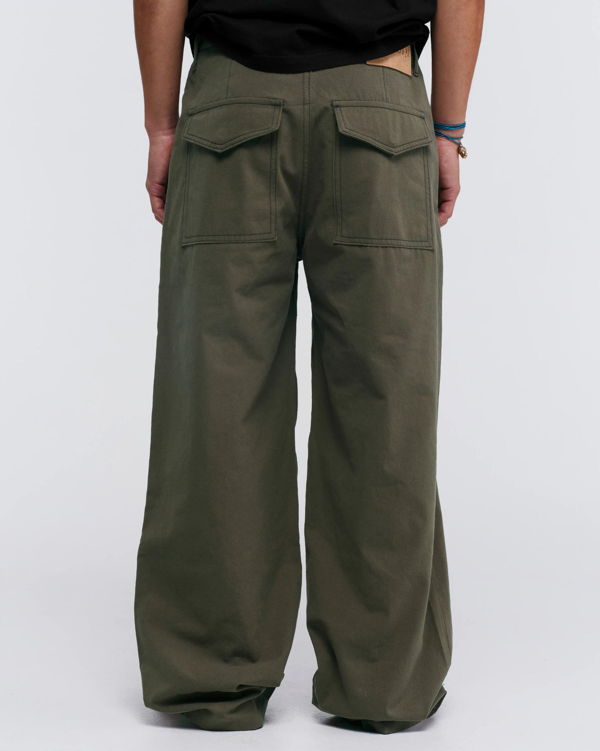 Loose Cut Canvas Fatigue Pant - Washed Bark