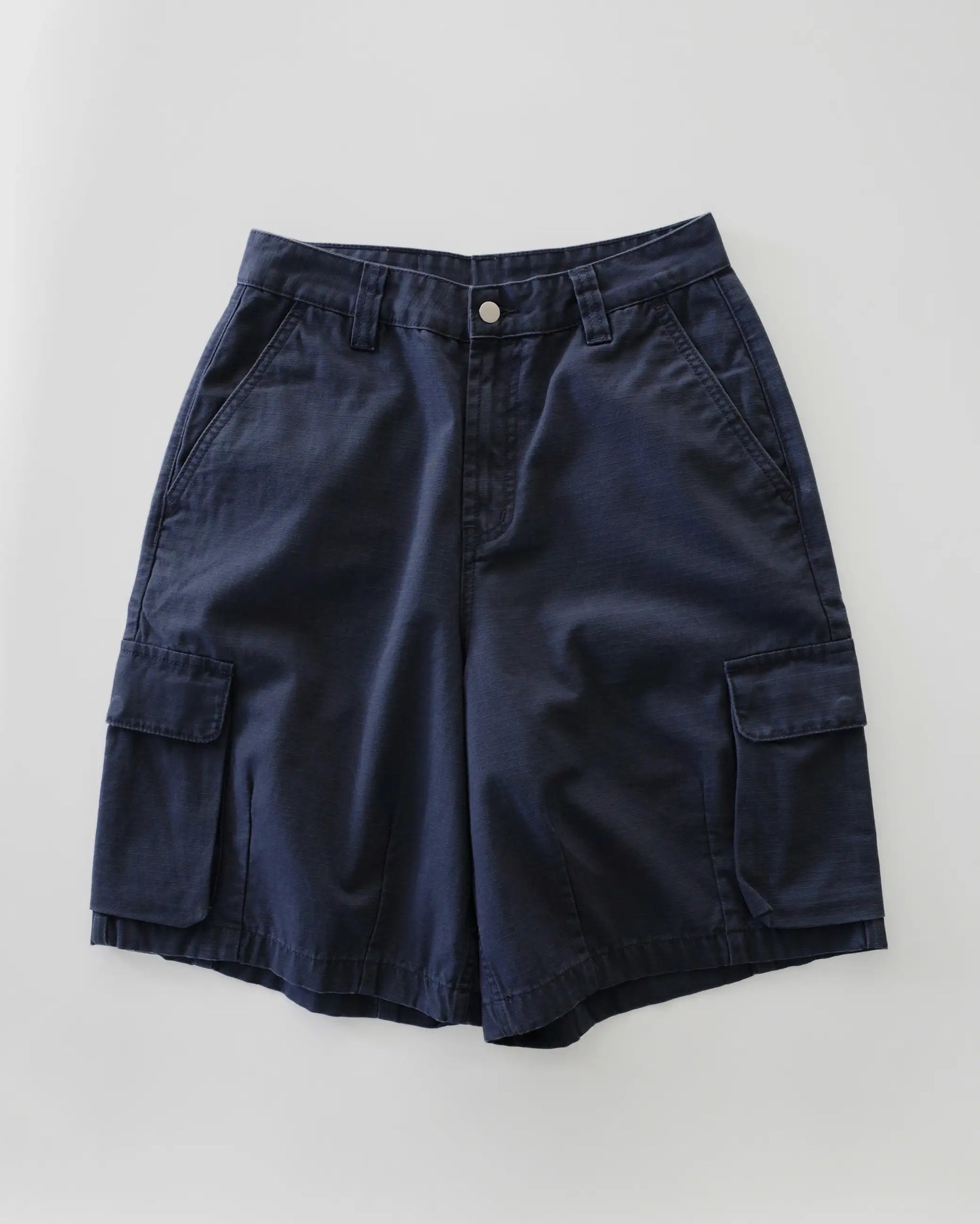 Cotton Ripstop Cargo Shorts - Washed Navy