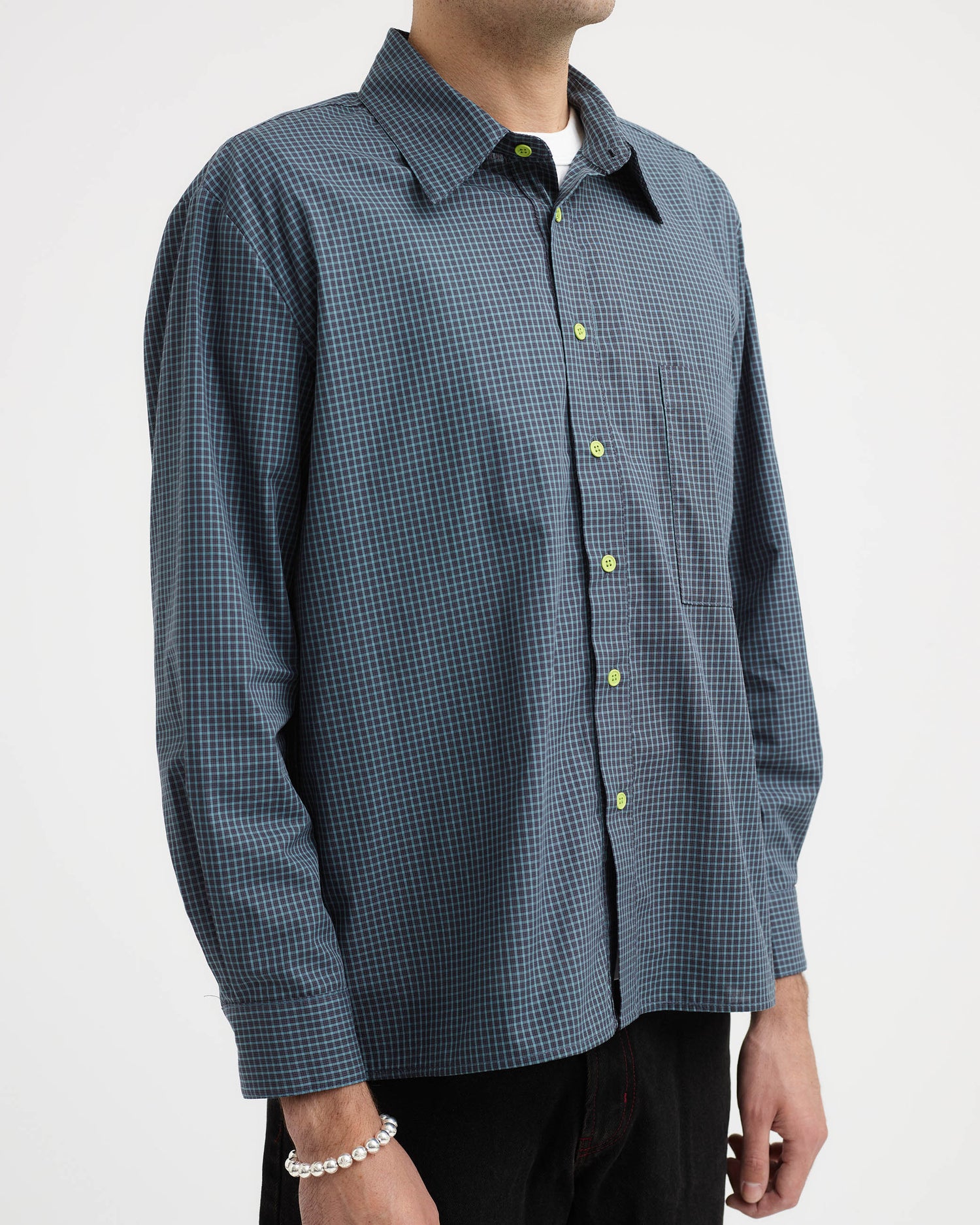 Long Sleeve Shirt - Blue Green Check