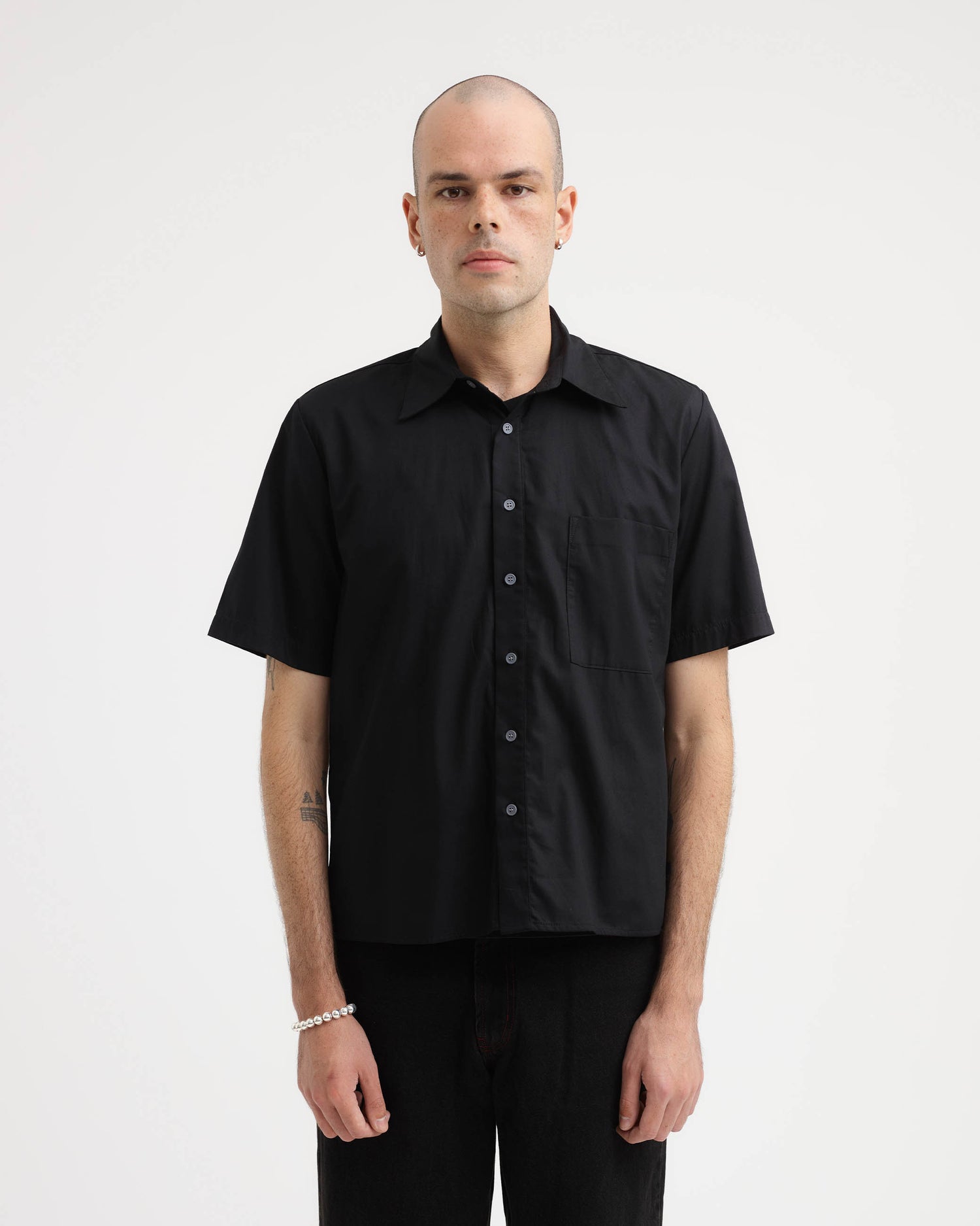 Short Sleeve Dress Shirt - Black
