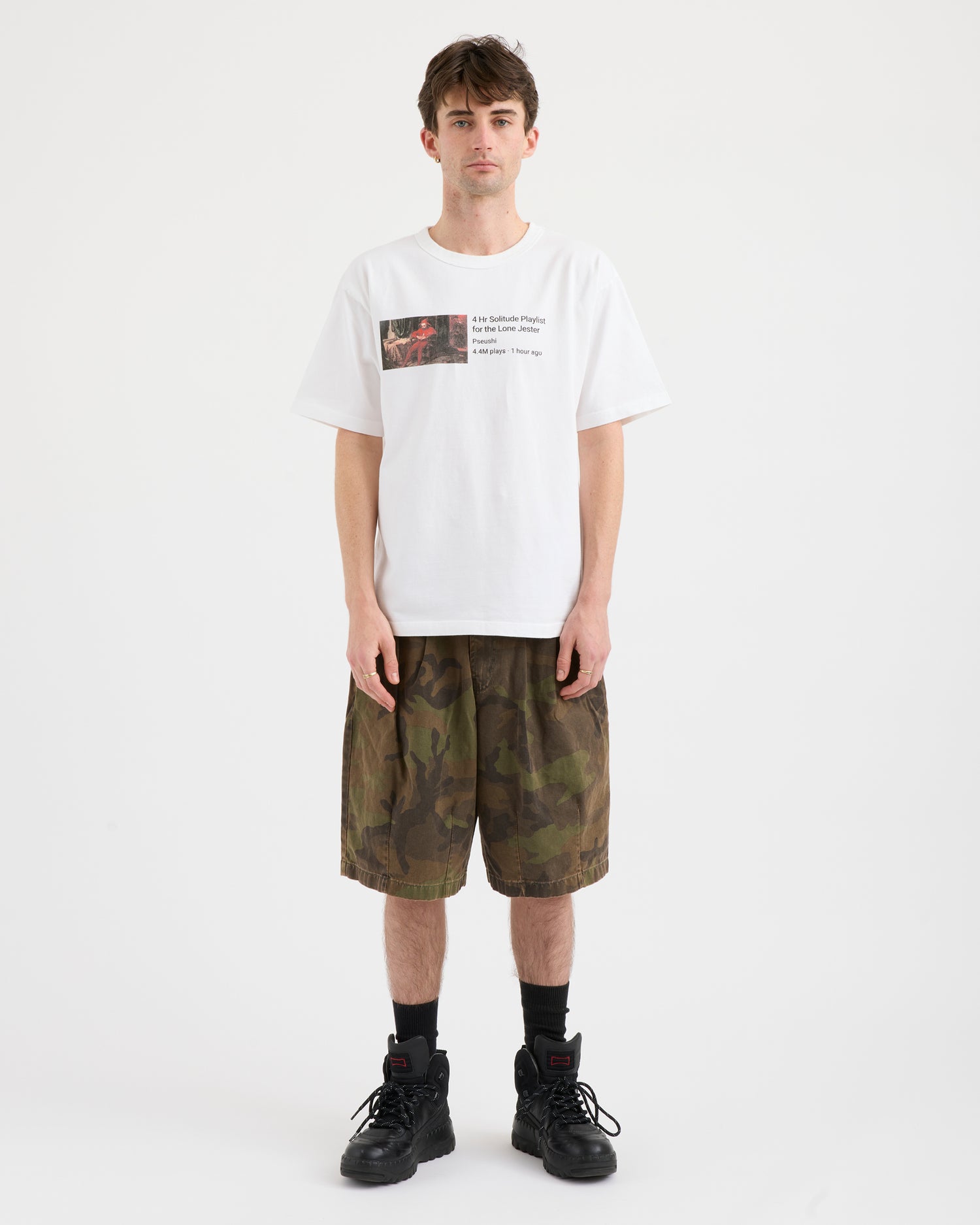 Pleated Balloon Shorts - Washed Camo